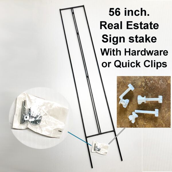 54" Black Real Estate Sign Stake Thumbnail