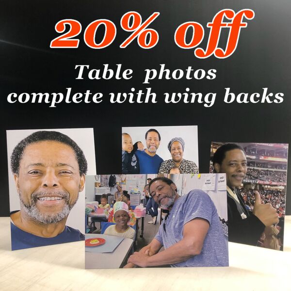 Repass and funeral Photos - foam board with wing backs Thumbnail