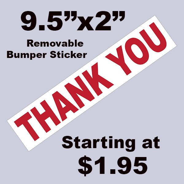 THANK YOU STICKERS 9in x 2in Thumbnail