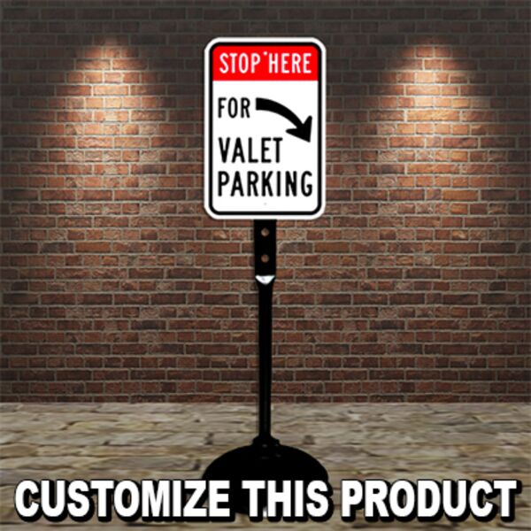 30"x20" outdoor sign on heavy base Thumbnail