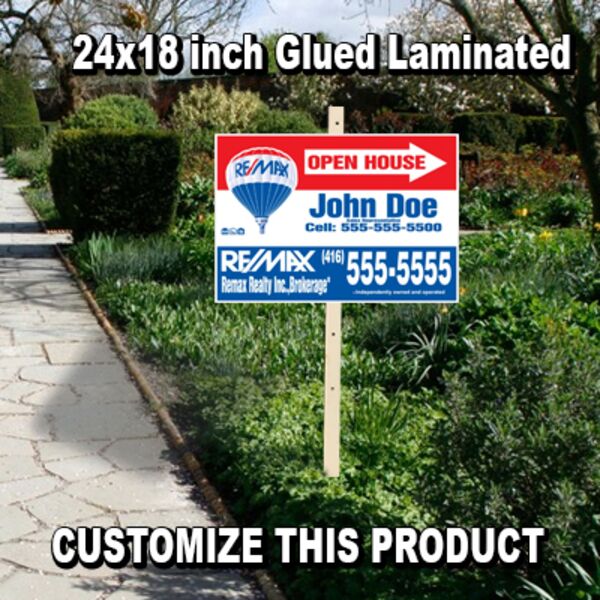 24x18 Laminated Real Estate Sign Thumbnail