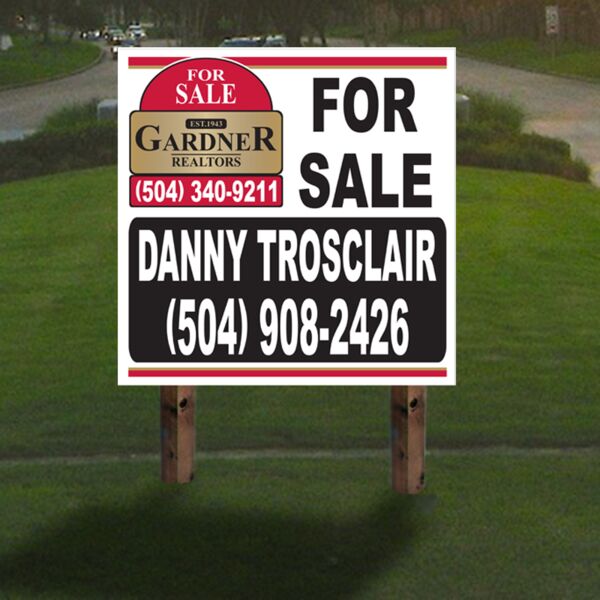 48x48 laminated corrugated plastic sign 1 sided Thumbnail